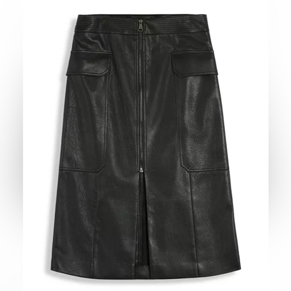 NEW WITH TAGS Ted Baker Dayllaa Leather Utility Pencil Skirt